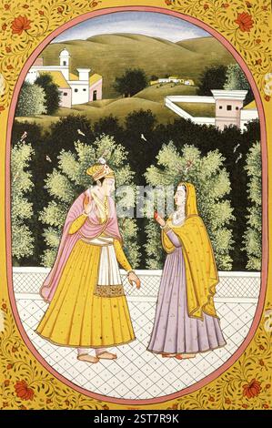 Immagine calendario anno e pittura per un magha mese indù, india Foto Stock