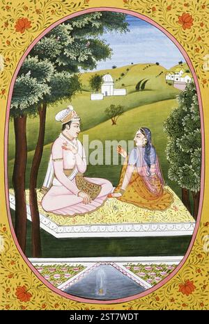 Anno calendario foto e pittura per un mese indù ashad, india Foto Stock
