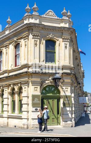 Historic Criterion Hotel (1877) nel distretto vittoriano di Oamaru, Harbour Street, Oamaru (te OHA-a-Maru), Otago Region, South Island, nuova Zelanda Foto Stock