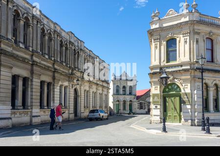 Historic Criterion Hotel (1877) nel distretto vittoriano di Oamaru, Harbour Street, Oamaru (te OHA-a-Maru), Otago Region, South Island, nuova Zelanda Foto Stock