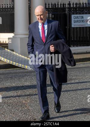Londra, Regno Unito. 18 febbraio 2025. Il segretario alla difesa, John Healey, all'Istituto per il governo. Sta tenendo un discorso che illustra la posizione del Regno Unito riguardo all'Ucraina e la possibilità di istituire una forza di pace. Crediti: Karl Black/Alamy Live News Foto Stock