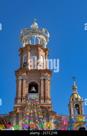 Puerto Vallarta, Messico - 15 gennaio 2025: Chiesa di nostra Signora di Guadalupe nella città vecchia di Puerto Vallarta Foto Stock