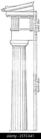 Ordine dorico Partenone di Atene. Foto Stock