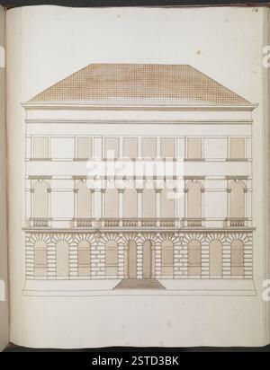 Una mappa storica che mostra la topografia di Venezia, evidenziando canali, strade ed edifici chiave del XVI secolo, come parte della Collezione Topografica del Re BL. Foto Stock