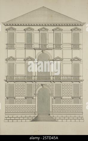 Un'incisione del XVIII secolo della King's Topographical Collection della British Library che raffigura la città di Venezia, concentrandosi sui suoi canali, monumenti e caratteristiche urbane. Creata da Antonio Visentini, questa mappa storica offre una prospettiva topografica di Venezia negli anni '1700 Foto Stock