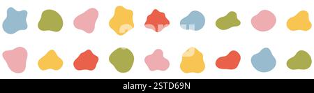 Elementi grafici astratti moderni. Elementi grafici colorati su sfondo bianco. Illustrazione vettoriale Illustrazione Vettoriale