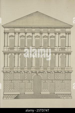 Un'incisione del XVIII secolo della King's Topographical Collection della British Library che raffigura la città di Venezia, concentrandosi sui suoi canali, monumenti e caratteristiche urbane. Creata da Antonio Visentini, questa mappa storica offre una prospettiva topografica di Venezia negli anni '1700 Foto Stock