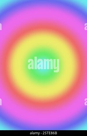 Cerchio sfumato arcobaleno pastello per sfondo astratto Foto Stock