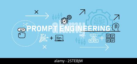 Progettazione tempestiva sviluppo concettuale di big data deep learning di big data programmazione automatica intelligente generano intelligenza artificiale ai bot Illustrazione Vettoriale