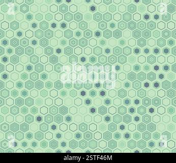 Sfondo esagonale ribaltabile. Elementi geometrici di vari stili e colori. Forme geometriche a nido d'ape. Modello a piastrelle. Sfondo senza interruzioni. Illustrazione Vettoriale