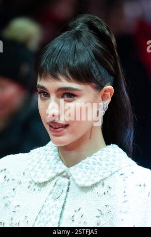 Berlino, Germania. 18 febbraio 2025. Margaret Qualley partecipa alla Thing with Feathers Premiere durante il 75° Berlin International Film Festival (Berlinale) a Berlino, Germania, il 18 febbraio 2025. Foto di Aurore Marechal/ABACAPRESS. COM credito: Abaca Press/Alamy Live News Foto Stock