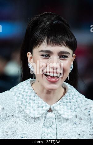 Berlino, Germania. 18 febbraio 2025. Margaret Qualley partecipa alla Thing with Feathers Premiere durante il 75° Berlin International Film Festival (Berlinale) a Berlino, Germania, il 18 febbraio 2025. Foto di Aurore Marechal/ABACAPRESS. COM credito: Abaca Press/Alamy Live News Foto Stock