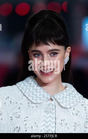 Berlino, Germania. 18 febbraio 2025. Margaret Qualley partecipa alla Thing with Feathers Premiere durante il 75° Berlin International Film Festival (Berlinale) a Berlino, Germania, il 18 febbraio 2025. Foto di Aurore Marechal/ABACAPRESS. COM credito: Abaca Press/Alamy Live News Foto Stock