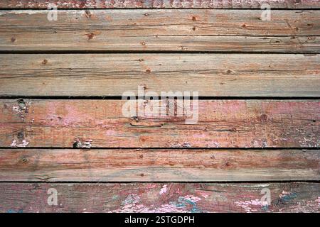 Rustico fienile spiovente Sfondo legno verniciato in colore rosso Foto Stock