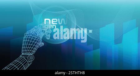 Algoritmi di comunicazione: In che modo l'intelligenza artificiale impara a comprendere e rispondere Illustrazione Vettoriale