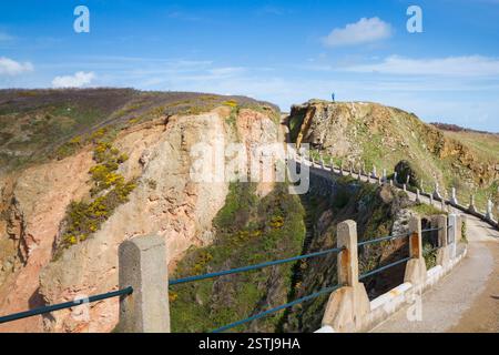 La Coupee su Sark Foto Stock