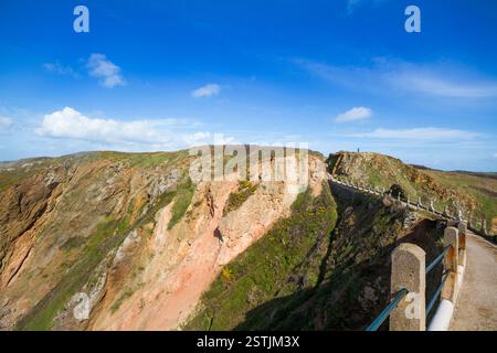 La Coupee su Sark Foto Stock