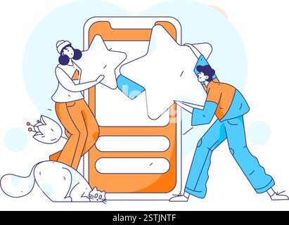 Felice San Valentino concetto vettoriale di carattere piatto immagine business disegnata a mano Illustrazione Vettoriale