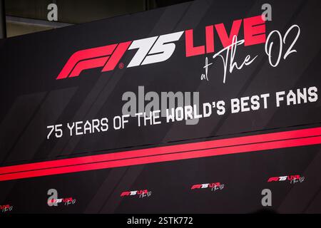 Londra, Emirati Arabi Unis. 18 febbraio 2025. Logo durante la F1 75 Live all'evento di lancio della stagione O2, F1 2025, il 18 febbraio 2025 a Londra, Regno Unito - Photo Florent Gooden/DPPI Credit: DPPI Media/Alamy Live News Foto Stock
