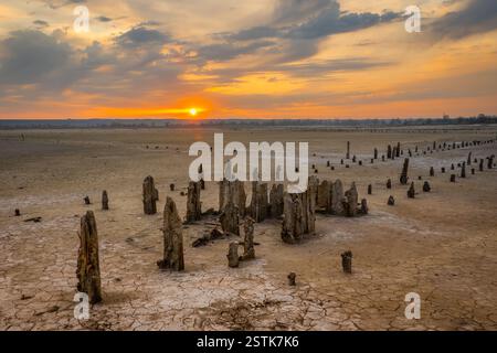Essiccato fino a Salt Lake Kuyalnik Foto Stock