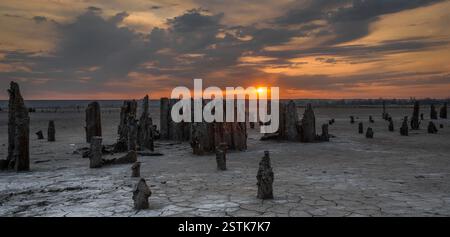 Essiccato fino a Salt Lake Kuyalnik Foto Stock