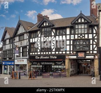 Edifici in legno a Bridgegate a Rotherham. South Yorkshire. REGNO UNITO Foto Stock
