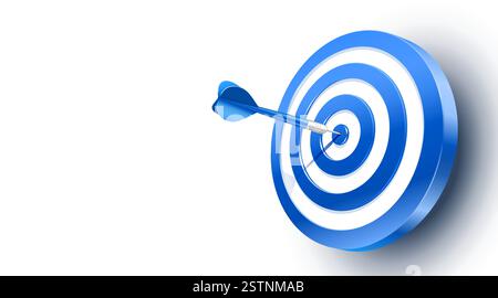 Landing page di destinazione, icona banner business 3D. Vettore Illustrazione Vettoriale