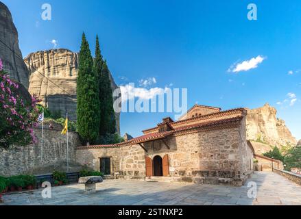 Antica chiesa bizantina a Meteora, Grecia Foto Stock