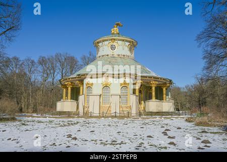 Cinesisches Teehaus, Schloßpark Sanssouci, Potsdam, Brandeburgo, Germania Foto Stock