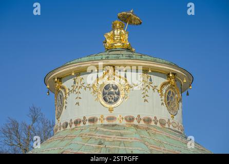 Cinesisches Teehaus, Schloßpark Sanssouci, Potsdam, Brandeburgo, Germania Foto Stock