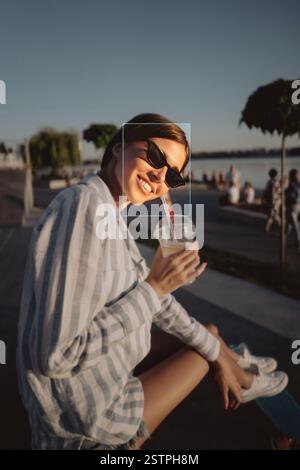 Riconoscimento facciale nella fotografia con l'intelligenza artificiale Foto Stock