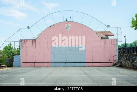 Espelette Pelota basca muro, in Francia Foto Stock