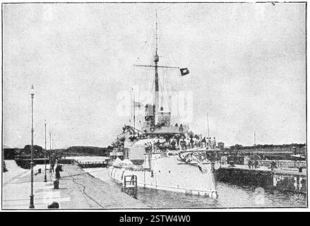 HNoMS Frithjof (1895) - cannoniera di prima classe (costruita per la Royal Norwegian Navy). Foto Stock