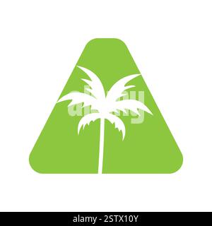 Lettera iniziale Di Un modello vettoriale di progettazione del logo Palm Illustrazione Vettoriale