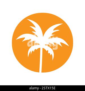 Lettera iniziale o modello vettoriale del logo Palm Illustrazione Vettoriale