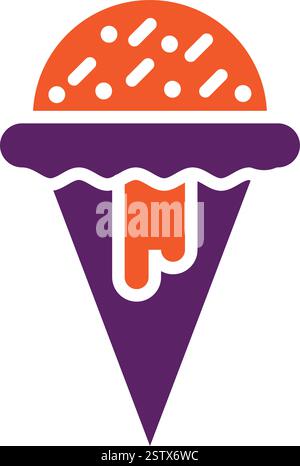 Illustrazione del design dell'icona Vector del gelato Illustrazione Vettoriale