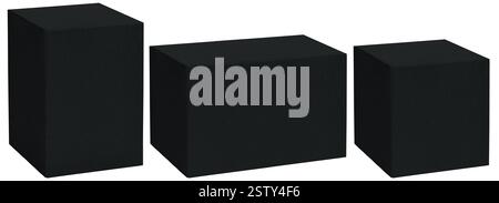 scatola di cartone di dimensioni diverse per il design Foto Stock