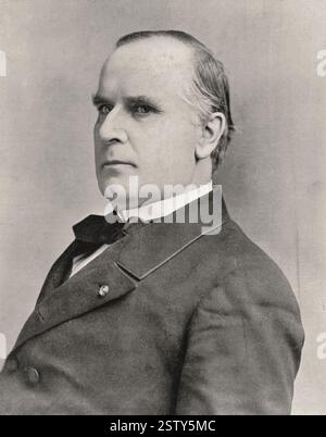 Ritratto di William McKinley (1843-1901) 25° presidente degli Stati Uniti dal 1896 - documento storico, fotografo sconosciuto Foto Stock