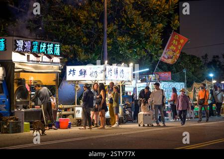 Mercato notturno, Kenting, Hengchun, Taiwan Foto Stock