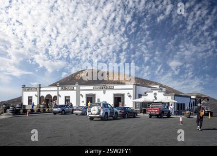 L'8 febbraio 2025, l'enoteca di Lanzarote, Bodega la Geria, nella zona viticola di la Geria a lanzarote, Spagna Foto Stock