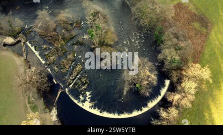 Horseshoe Falls, Llangollen Canal, Llangollen, Galles Foto Stock