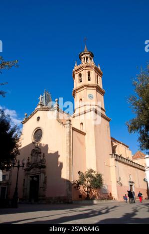 Iglesia Parroquial de Santa María de Arenys de Mar, Maresme, Barcellona, Spagna Foto Stock