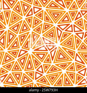 Sfondo astratto con forme triangolari a mosaico. Triangoli medi. Triangoli interni ripetuti multipli. Stile tono colore singolo. Illustrazione Vettoriale