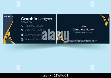 modello di progettazione biglietti da visita Illustrazione Vettoriale