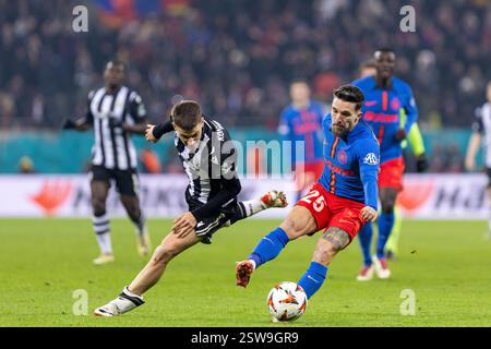 Bucarest, Roumanie. 30 gennaio 2025. Durante la UEFA Europa League, la partita di calcio di fase League tra FCBS e Manchester United il 30 gennaio 2025 alla National Arena di Bucarest, Romania - Photo Mihnea Tatu/LightSpeed Images/DPPI Credit: DPPI Media/Alamy Live News Foto Stock