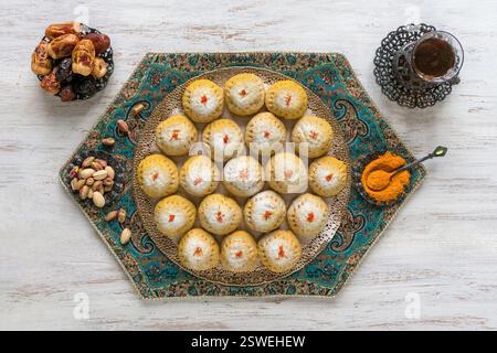 Biscotti egiziani Kahk El Eid, variazione con l'aggiunta di t Foto Stock