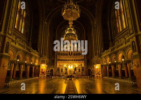 All'interno della cattedrale ortodossa di Timisoara, Transilvania, Romania Foto Stock