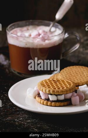 I cookie con marshmallow Foto Stock