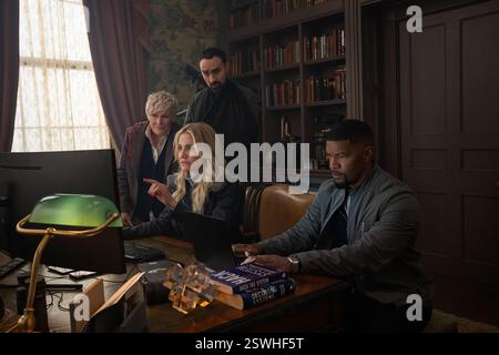 GLENN CLOSE, CAMERON DIAZ, JAMIE FOXX E JAMIE DEMETRIOU IN BACK IN ACTION (2025), DIRETTO DA SETH GORDON. Crediti: Esibizione A / Good One Productions / album Foto Stock