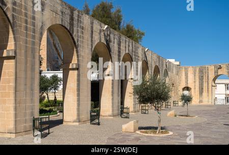 Giardino Lower Barrakka, parco storico a Valletta, Malta. Foto Stock